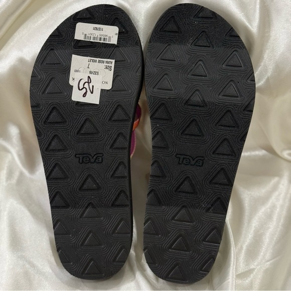 Teva Reflip Strappy Gradiate Sandal Thong Rainbow Flip Flop Black Size 7 New - Picture 11 of 14